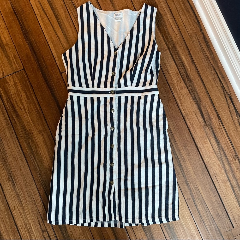 J. Crew Dress Women’s Size 8, Navy and White Stripes